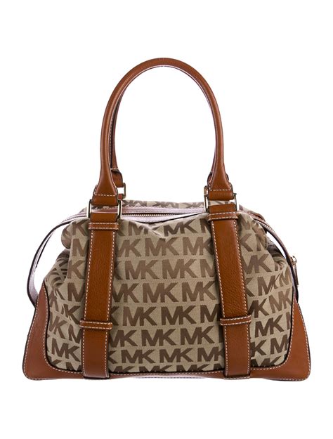 michael kors medium purse monogram|monogram print shoulder strap.